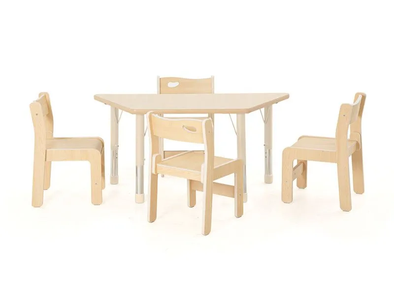Children's chair Ole set of 4 at trapeze table Owlaf Children's chair Ole set of 4 at trapeze table Owlaf